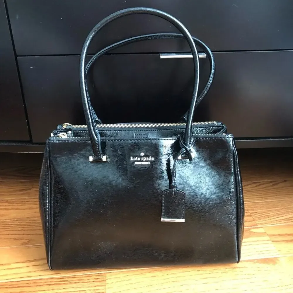Kate Spade RARE Cedar Street Reena Shoulder Patent Leather Black handbag